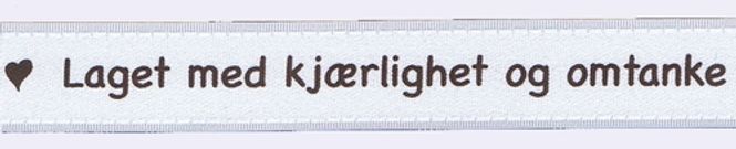 Hovedbilde Silkebånd med tekst 16mm