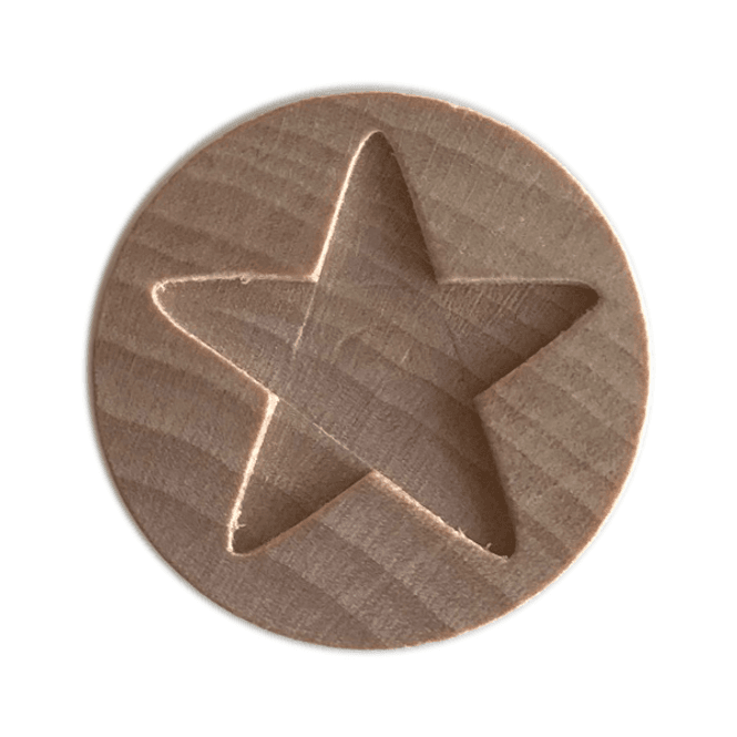 Hovedbilde Treknapp med stjerne 23mm