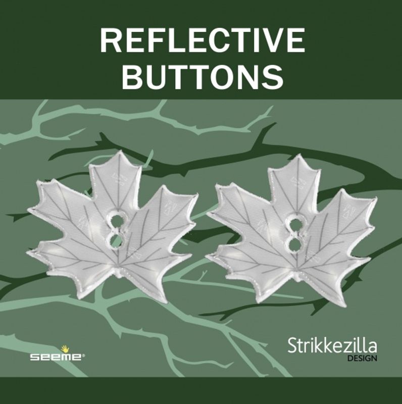 Strikkezilla Refleksknapper Lønneblad