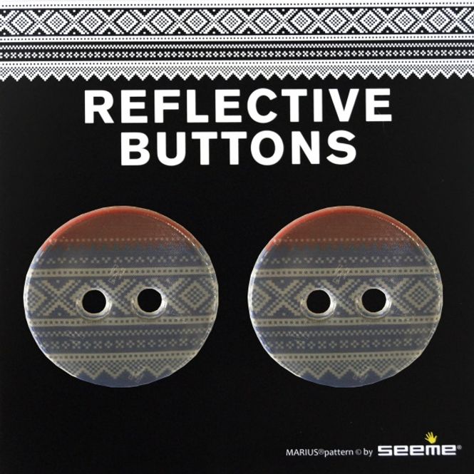 Hovedbilde 2stk Refleksknapp Marius 40mm Blå/Rød