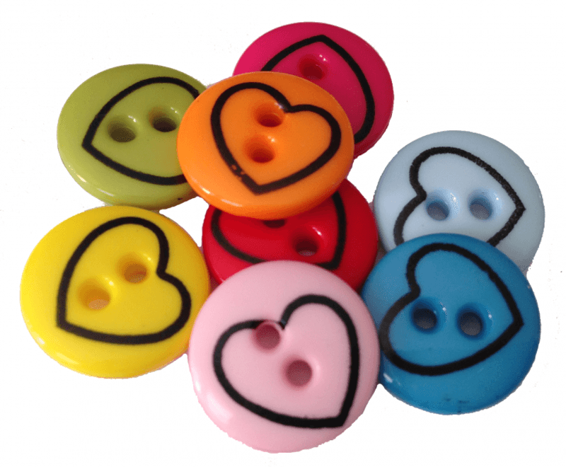 Barneknapp hjerte 18mm