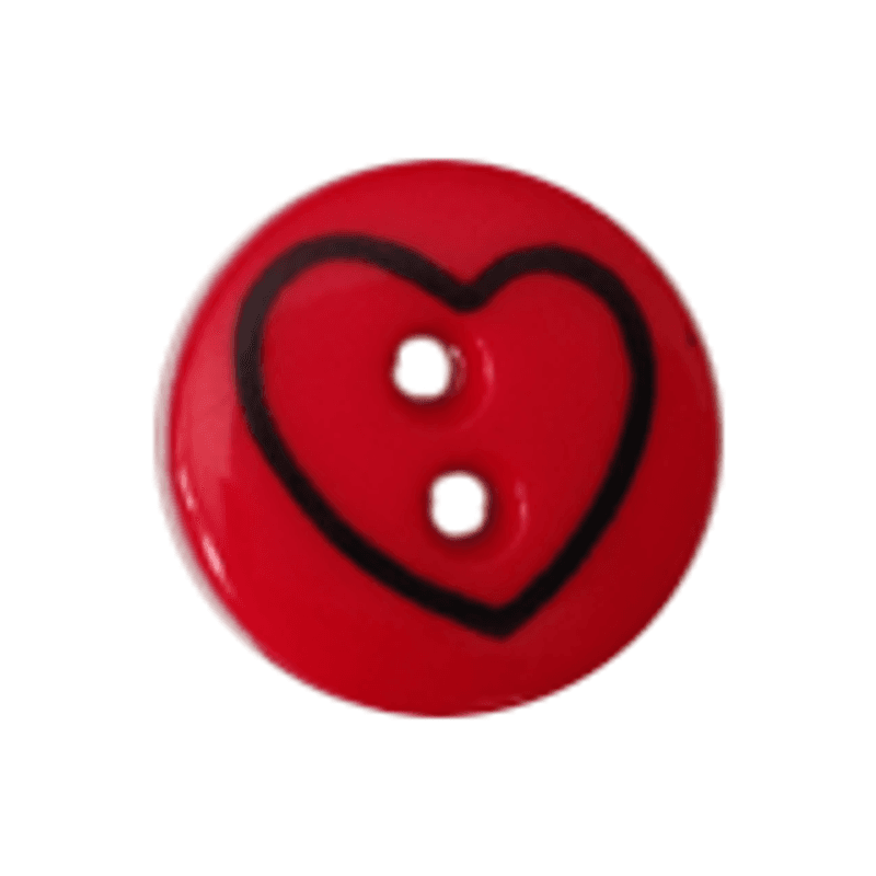Barneknapp hjerte 13mm