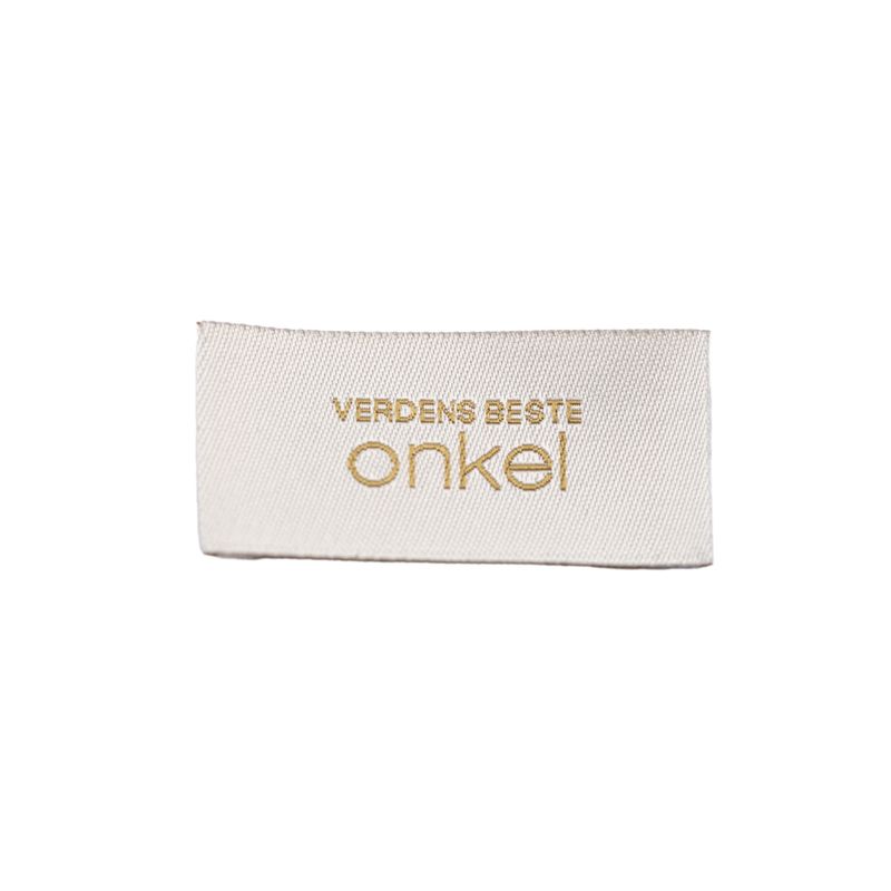 Vevd symerke - Verdens beste onkel Hvit/Gull